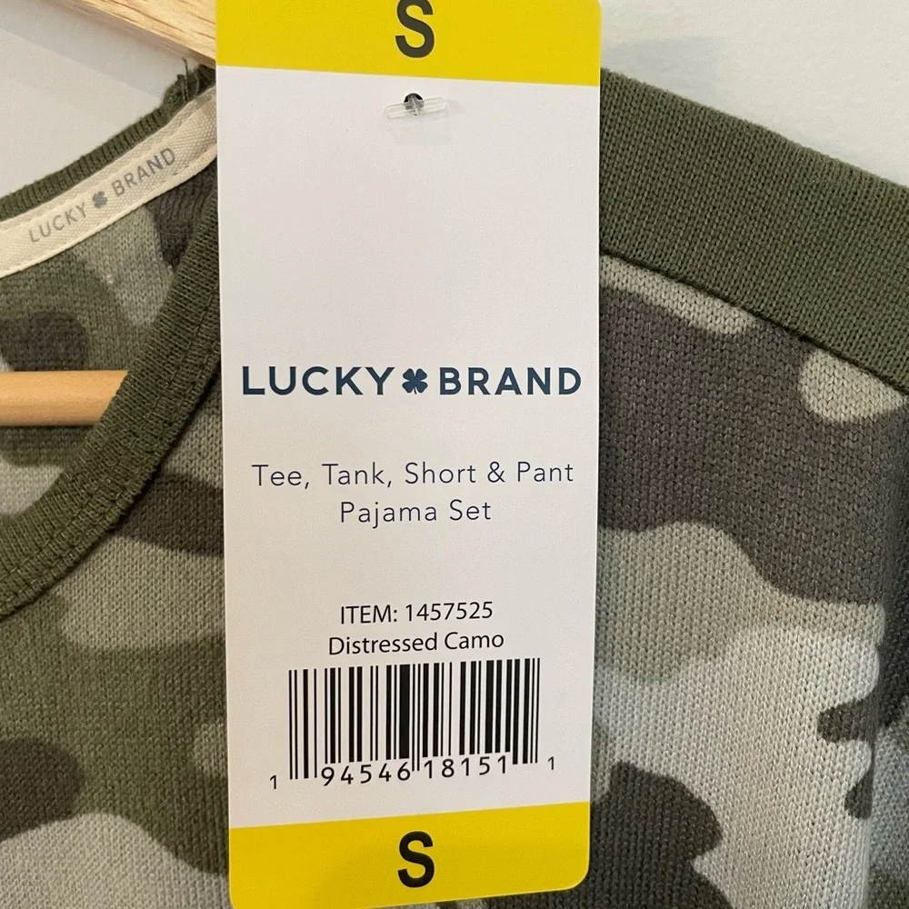 NWT Lucky Brand Women's 4 Piece Pajama Set, Tee, Tank, Short, & Pant Size Small - Picture 6 of 10